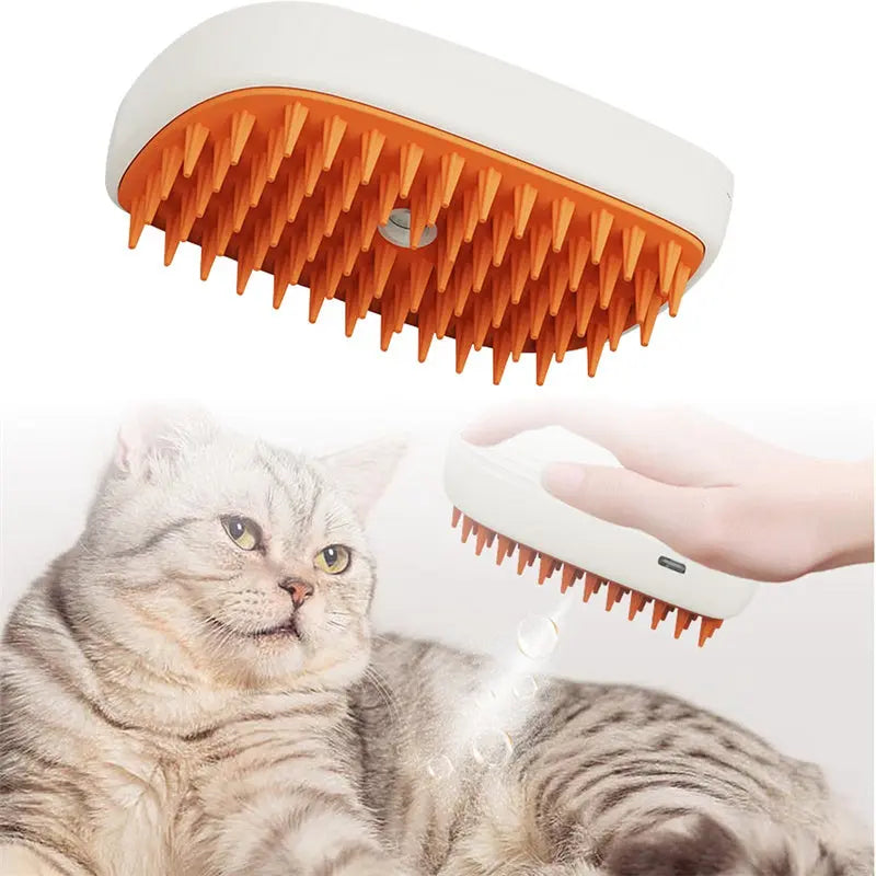 USB Rechargeable Pets Steam Brush Spray Massage Comb Pet Grooming Tools Cat Steam Comb Pet Products mzon store