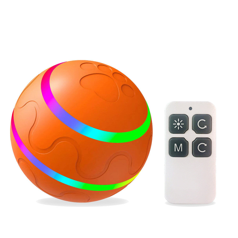 Automatic Interactive Cat Ball Toy – USB Rechargeable Self-Rotating Smart Ball with Crazy Mode (Remote Control Option)