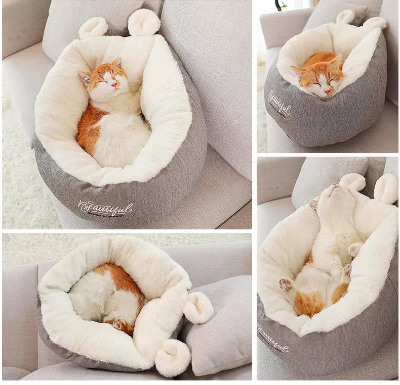 Warm Dog Sleeping Bag Bed – Soft Plush Puppy Cushion Kennel Nest for Small & Medium Dogs mzon store