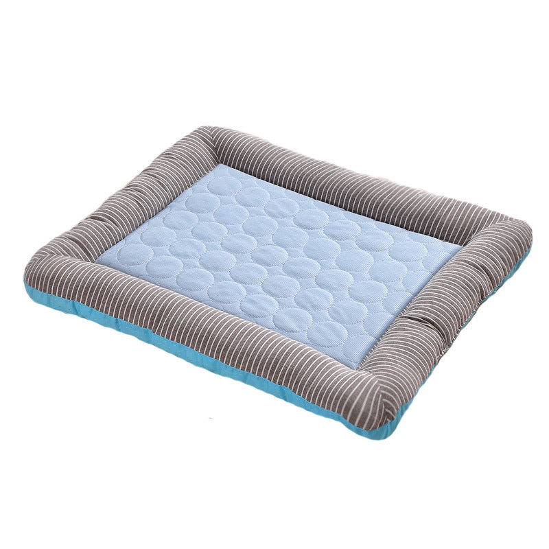 Pet Cooling Pad for Dogs & Cats – Ice Silk Summer Cooling Mat with Non-Slip Bottom (Breathable & Washable)