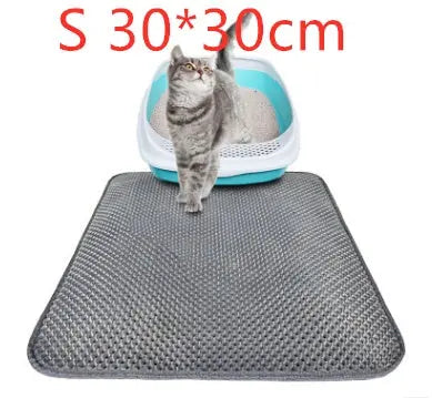 Honeycomb Cat Litter Mat – Waterproof Double-Layer Litter Trapping Pad with EVA Anti-Slip Base mzon store