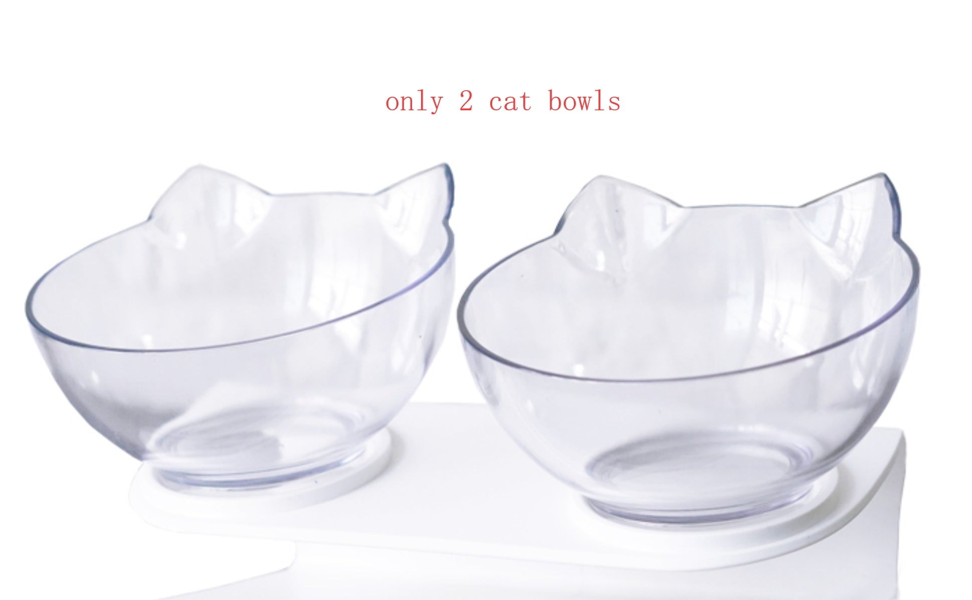 Inclined Cat Bowl – Ergonomic Oblique Mouth Pet Food Dish, Transparent & Anti-Spill