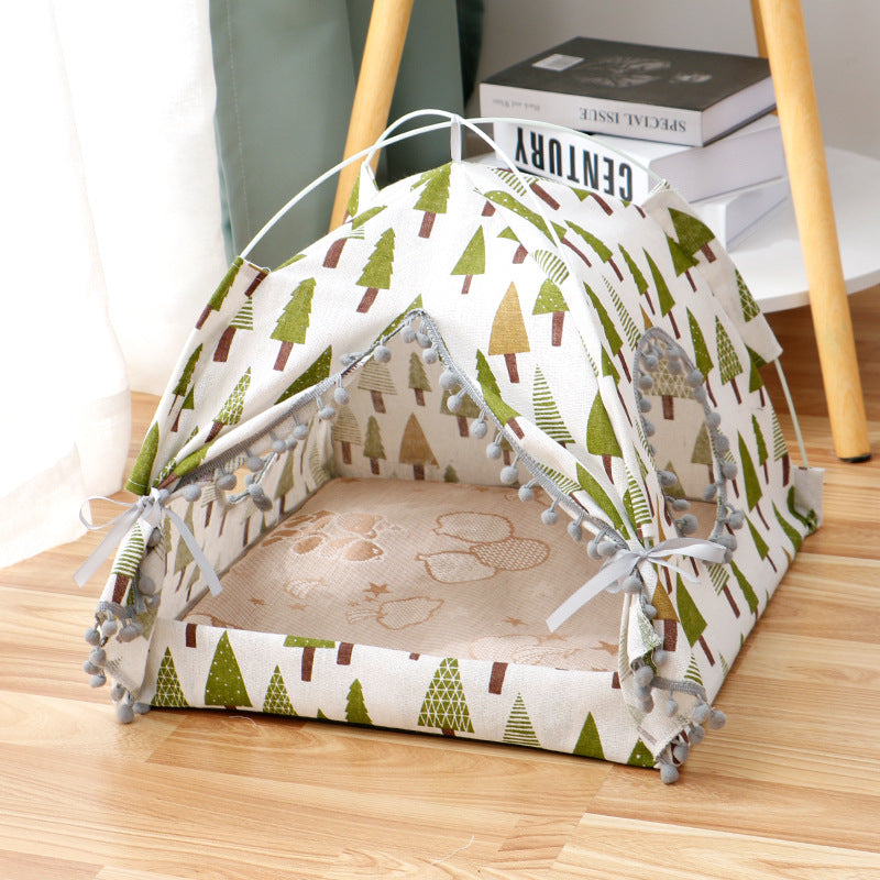 Portable Cat Tent House – Breathable Waterproof Enclosed Pet Bed for Indoor & Outdoor Travel (S–XL)