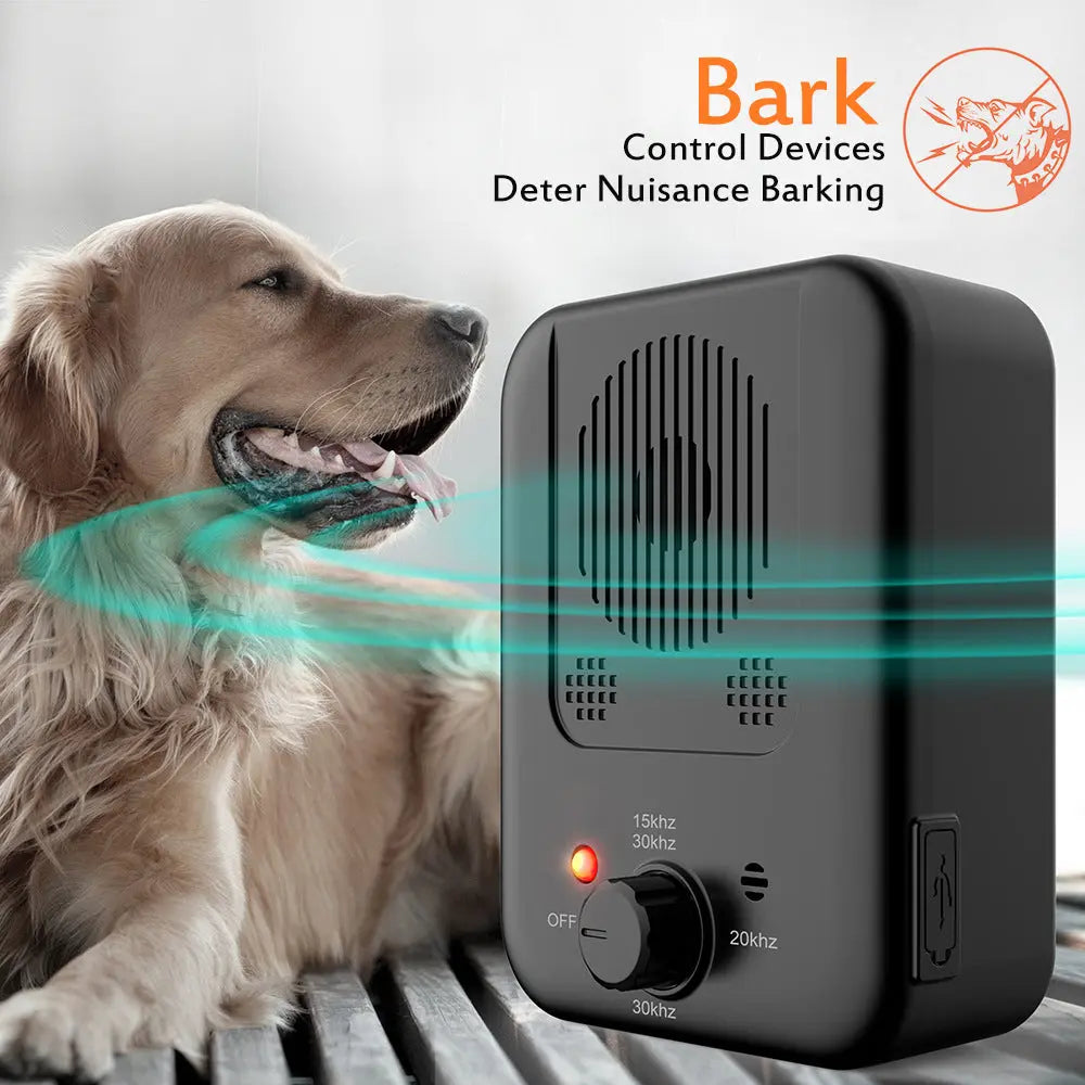 Pets Dog Anti Barking Device Pet Dog Ultrasonic Anti Barking Collars Repeller Outdoor Dogs Stop No Bark Control Training Device Supplies mzon store