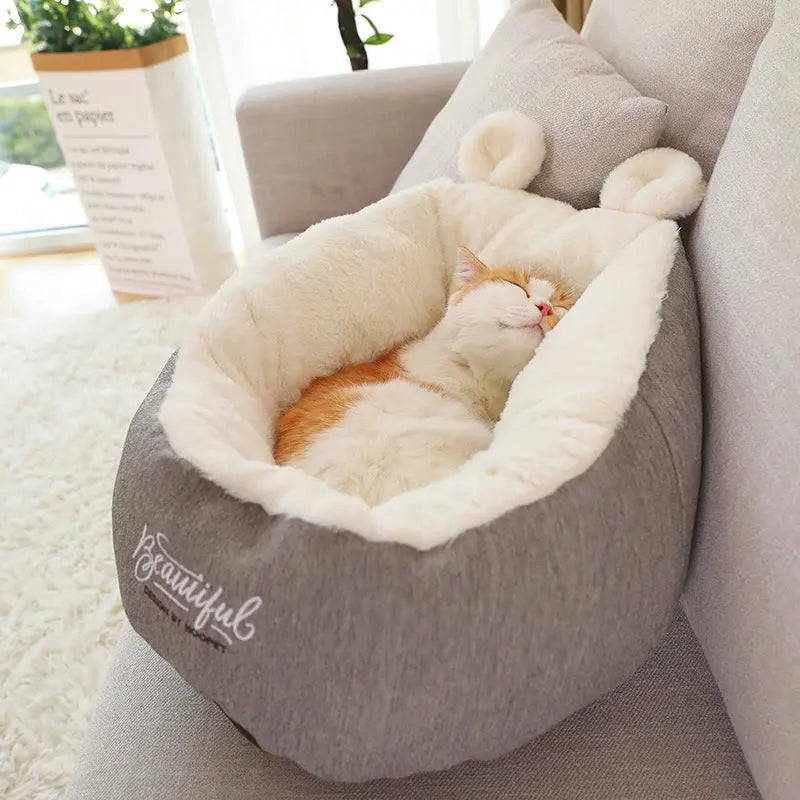 Warm Dog Sleeping Bag Bed – Soft Plush Puppy Cushion Kennel Nest for Small & Medium Dogs mzon store