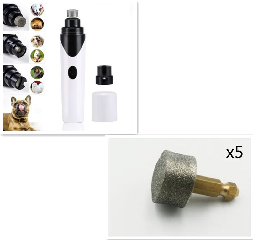 Electric Pet Nail Grinder – Low Noise USB Rechargeable Dog & Cat Nail Trimmer (Safe & Painless Grooming Tool)