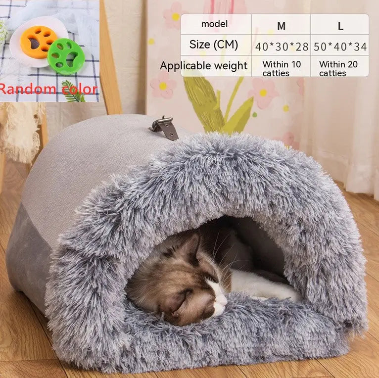 New Splice Portable Pet Nest Portable Autumn And Winter Warm Dog Nest Moisture-proof Long Fur Cat Nest Cross Border Pet Nest mzon store