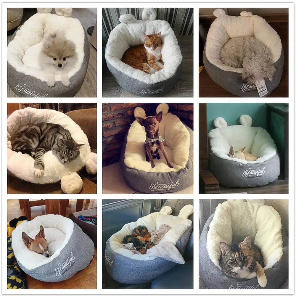 Warm Dog Sleeping Bag Bed – Soft Plush Puppy Cushion Kennel Nest for Small & Medium Dogs mzon store