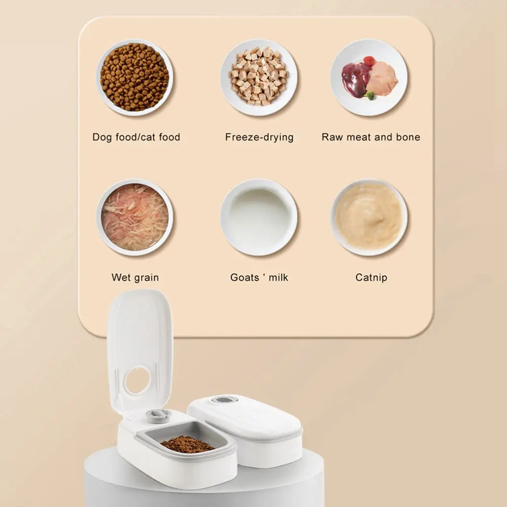 Automatic Pet Feeder Smart Food Dispenser For Cats Dogs Timer Stainless Steel Bowl Auto Dog Cat Pet Feeding Pets Supplies mzon store