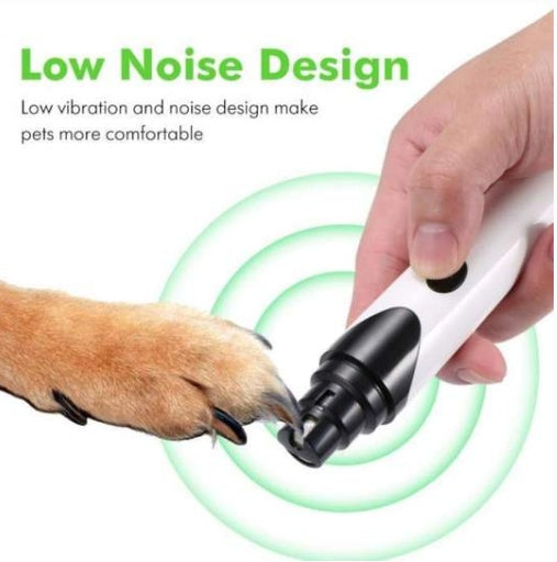 Electric Pet Nail Grinder – Low Noise USB Rechargeable Dog & Cat Nail Trimmer (Safe & Painless Grooming Tool)