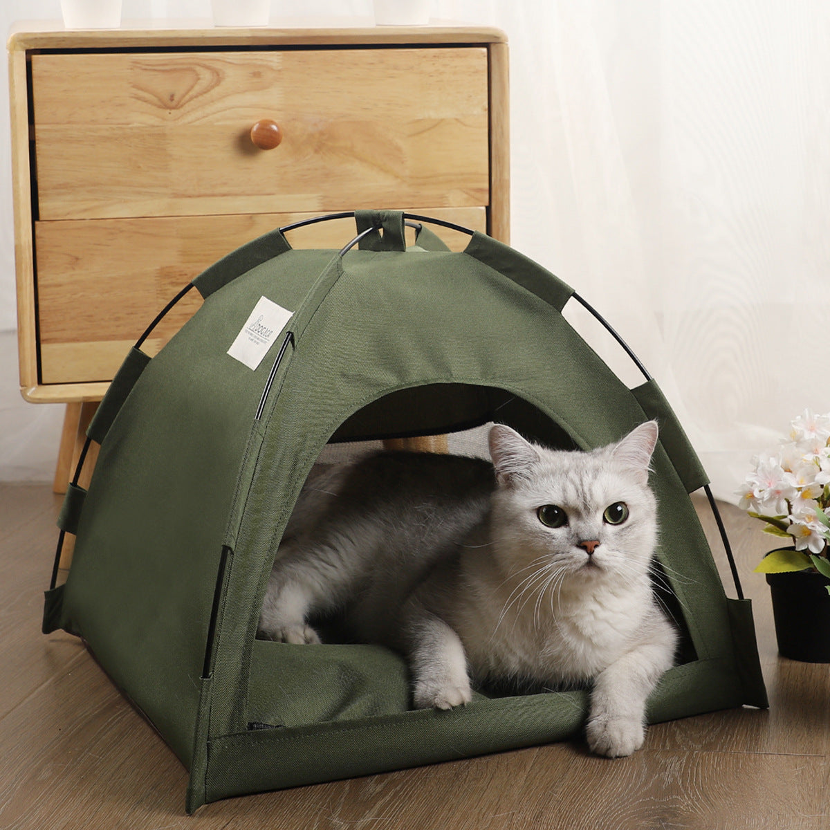 Cat & Dog Tent Bed – Cooling Mat Pet Sofa, Indoor Nest & Portable Camping Dog House