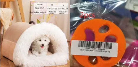 New Splice Portable Pet Nest Portable Autumn And Winter Warm Dog Nest Moisture-proof Long Fur Cat Nest Cross Border Pet Nest mzon store