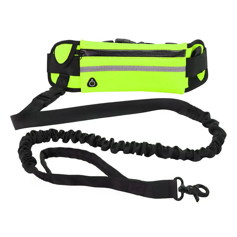 Hands Free Dog Leash Pet Walking And Training Belt With Shock Absorbing Bungee Leash For Up To 180lbs Large Dogs Phone Pocket And Water Bottle Holder mzon store