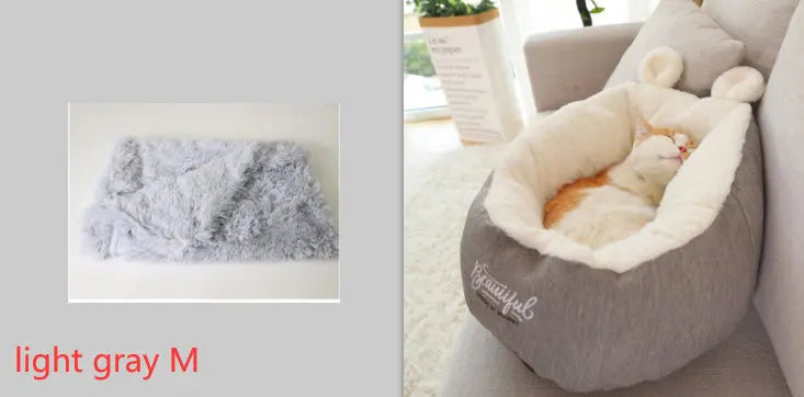 Warm Dog Sleeping Bag Bed – Soft Plush Puppy Cushion Kennel Nest for Small & Medium Dogs mzon store