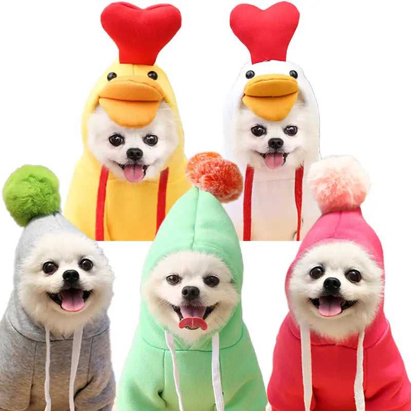 Cute Fruit Dog Hoodie – Warm Fleece Pet Clothes for Small Dogs, Puppies & Cats mzon store
