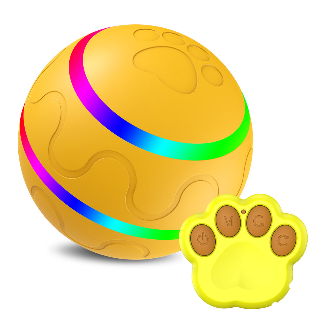 Automatic Interactive Cat Ball Toy – USB Rechargeable Self-Rotating Smart Ball with Crazy Mode (Remote Control Option)