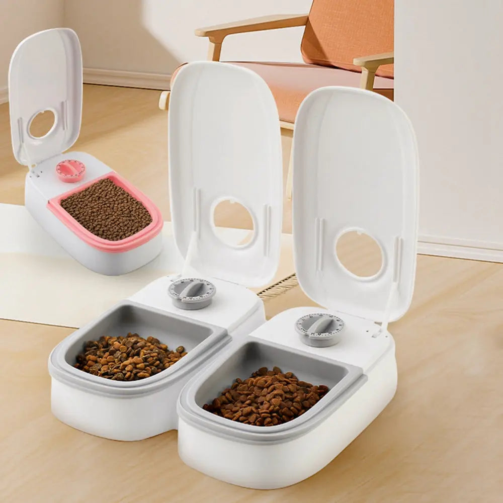 Automatic Pet Feeder Smart Food Dispenser For Cats Dogs Timer Stainless Steel Bowl Auto Dog Cat Pet Feeding Pets Supplies mzon store