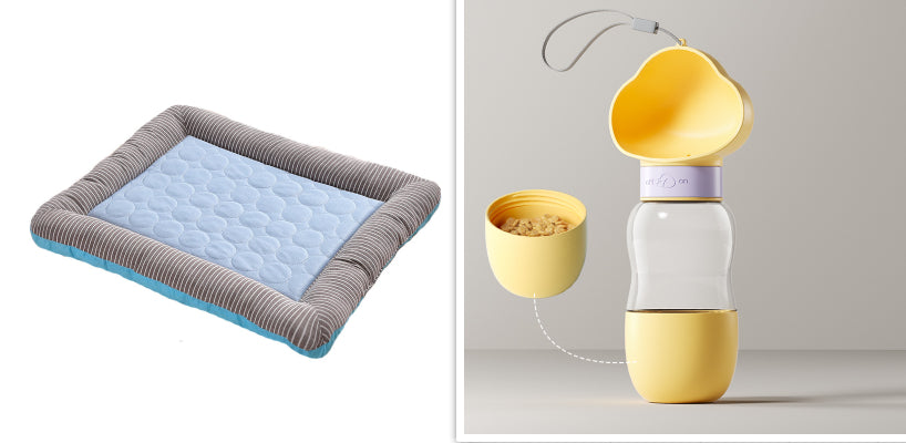 Pet Cooling Pad for Dogs & Cats – Ice Silk Summer Cooling Mat with Non-Slip Bottom (Breathable & Washable)