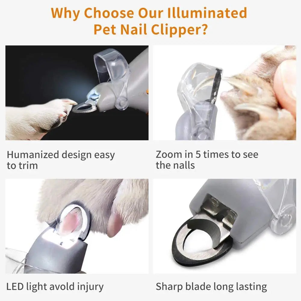 LED Pet Nail Clipper for Dogs & Cats — Safe Trimming Stone's Store