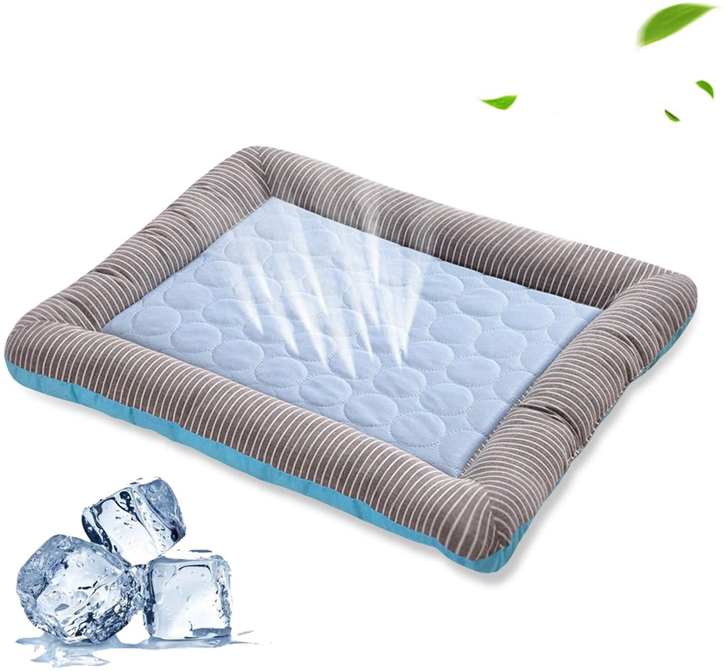 Pet Cooling Pad for Dogs & Cats – Ice Silk Summer Cooling Mat with Non-Slip Bottom (Breathable & Washable)