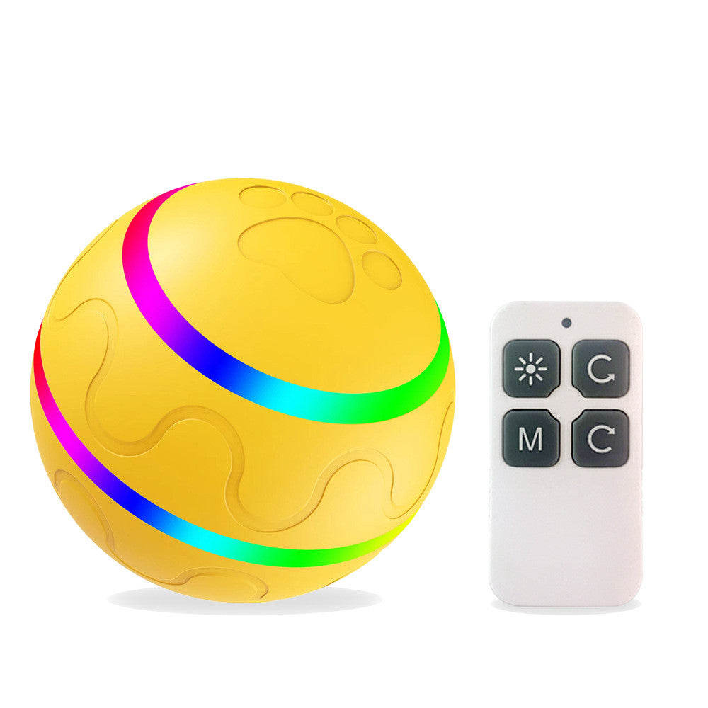 Automatic Interactive Cat Ball Toy – USB Rechargeable Self-Rotating Smart Ball with Crazy Mode (Remote Control Option)