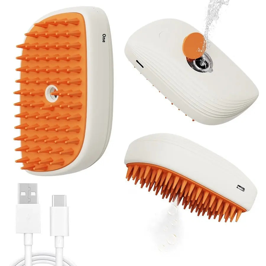 USB Rechargeable Pets Steam Brush Spray Massage Comb Pet Grooming Tools Cat Steam Comb Pet Products mzon store