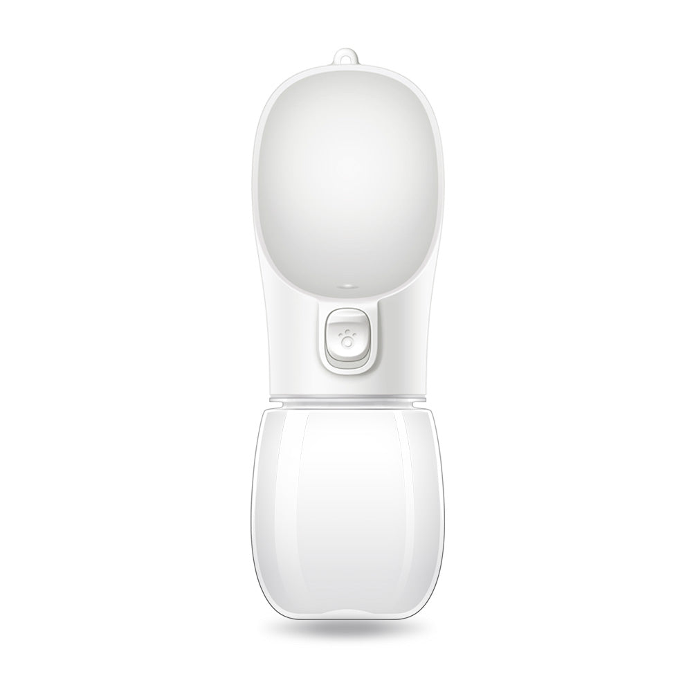 Portable Pet Water Bottle with Button-Dispense Cup – Travel-Friendly Drinking Cup for Dogs & Cats