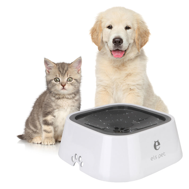 1.5L Floating Dog & Cat Water Bowl – Anti-Overflow Slow Water Feeder with Splash-Proof Design (Travel & Home Use)