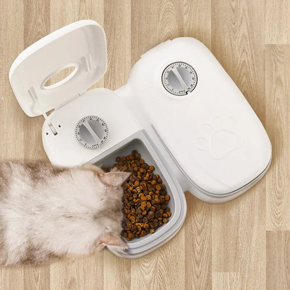 Automatic Pet Feeder Smart Food Dispenser For Cats Dogs Timer Stainless Steel Bowl Auto Dog Cat Pet Feeding Pets Supplies mzon store