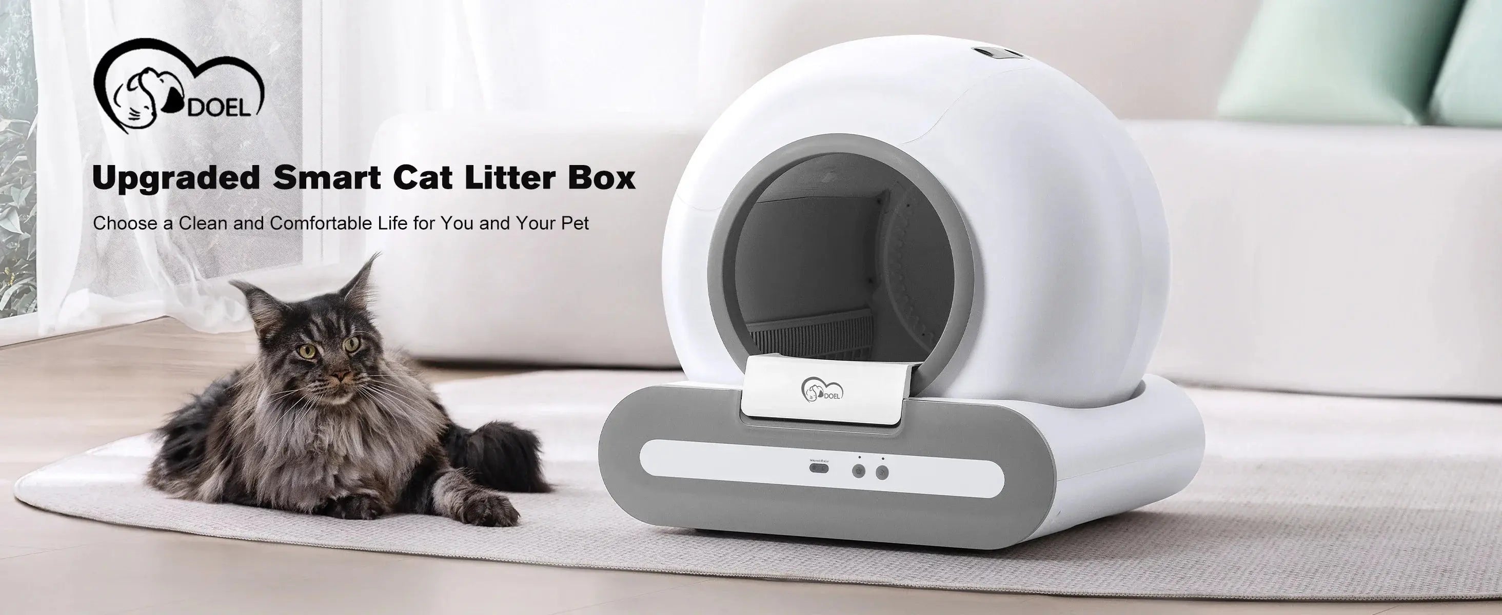 DOEL 65L Self-Cleaning Cat Litter Box with App TOPSNS Store