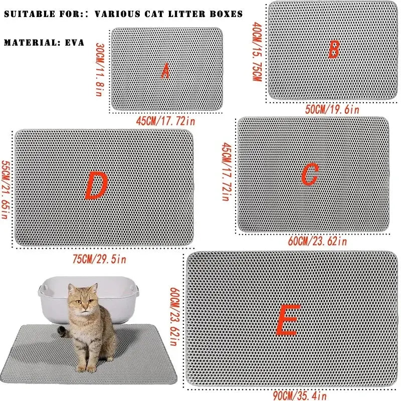 Double Layer Wear Resistant Waterproof Cat Litter Mat Nekoyn Petmart Store
