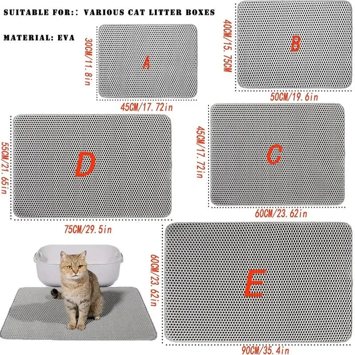 Double Layer Wear Resistant Waterproof Cat Litter Mat Nekoyn Petmart Store