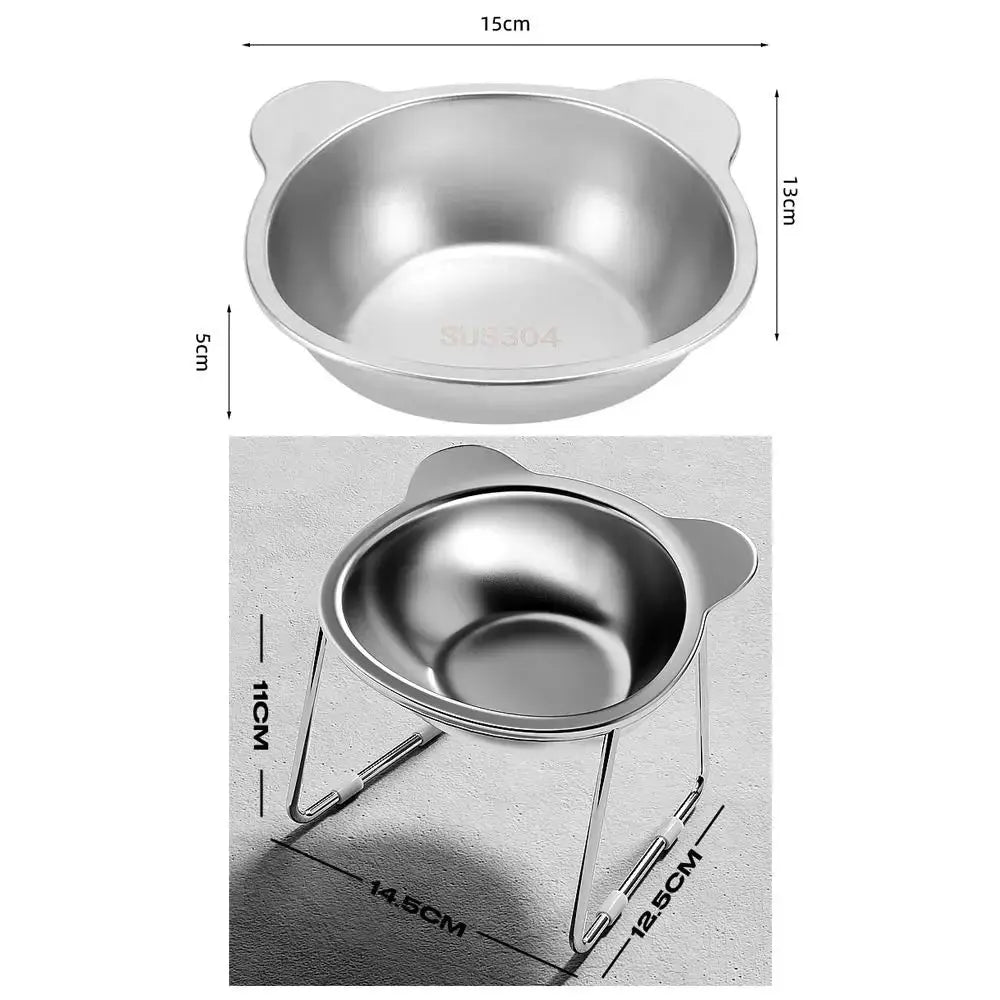 15° Elevated Stainless Steel Raised Cat Bowl Shop1105135890 Store