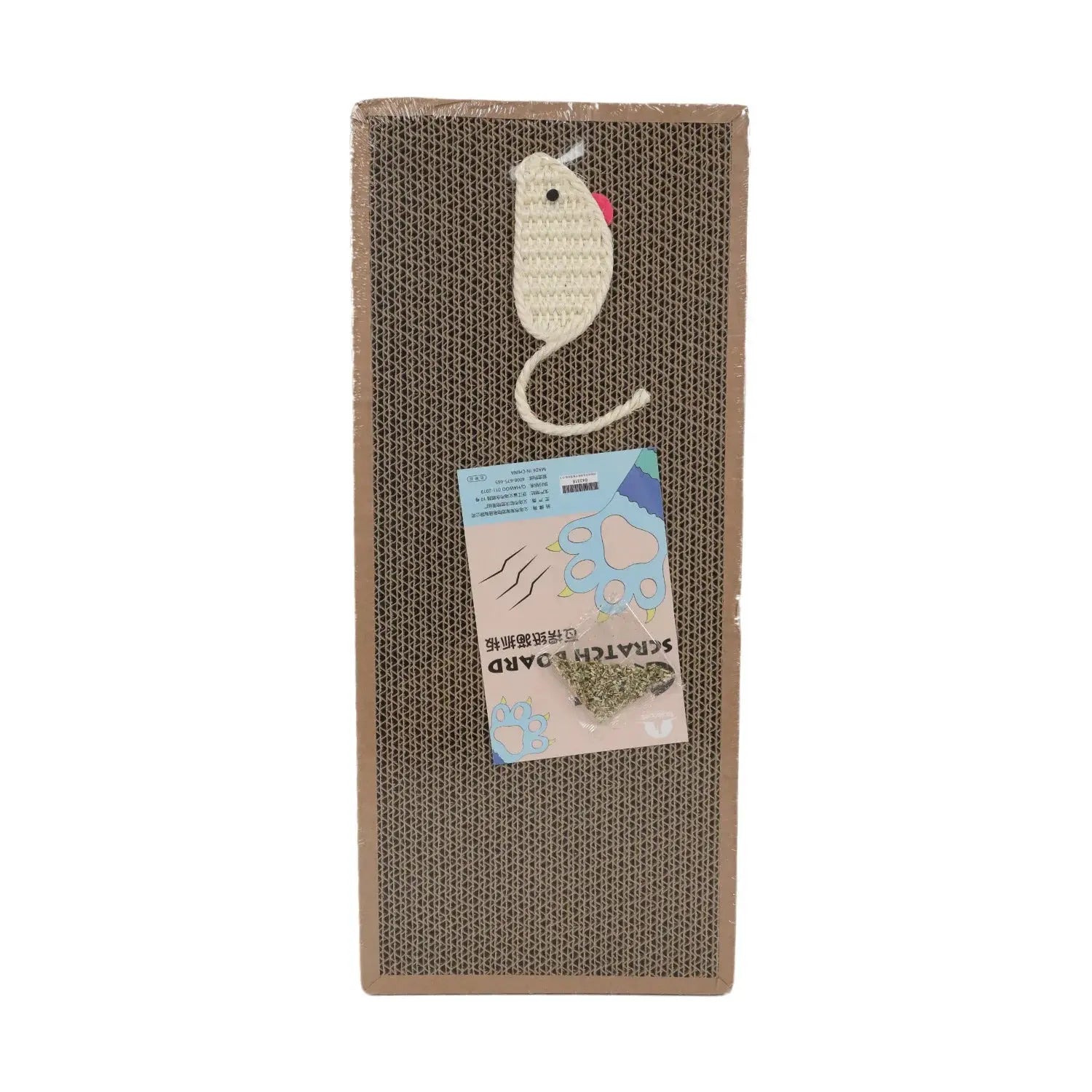 Oval Cat Scratching Board with Catnip - Corrugated Cardboard Scratcher & Bed Stone's Store
