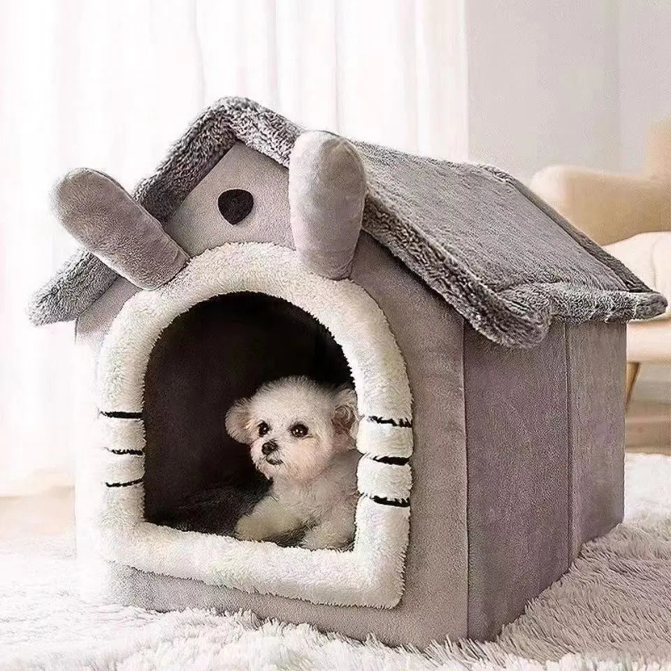 All Season Dog House Style Bed Removable Washable Pet Bed