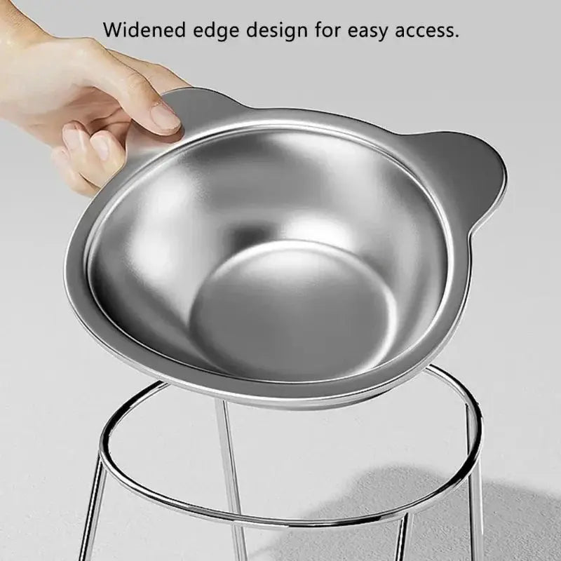 15° Elevated Stainless Steel Raised Cat Bowl Shop1105135890 Store