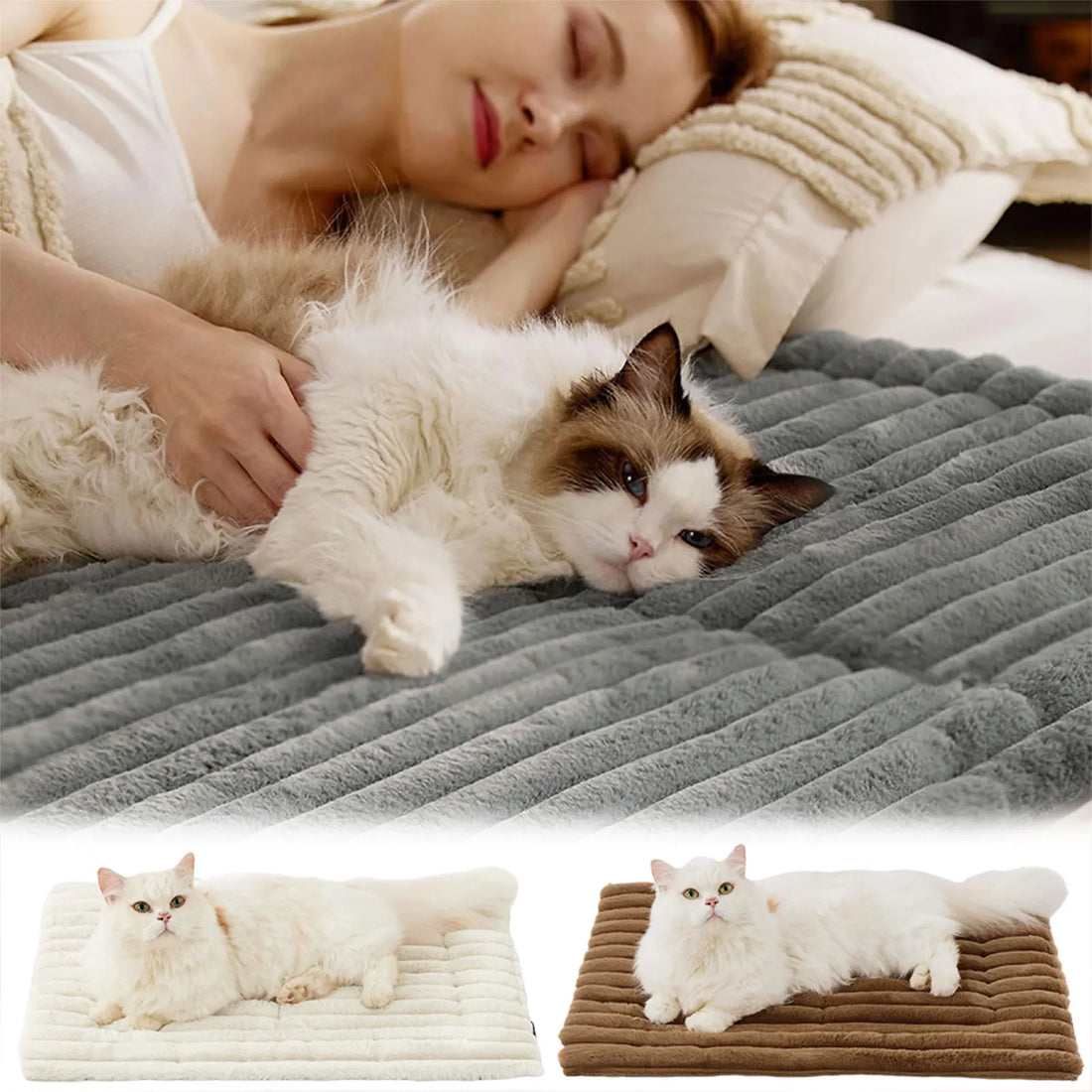 SnuggleHeat™ Self-Warming Pet Bed 🐱✨