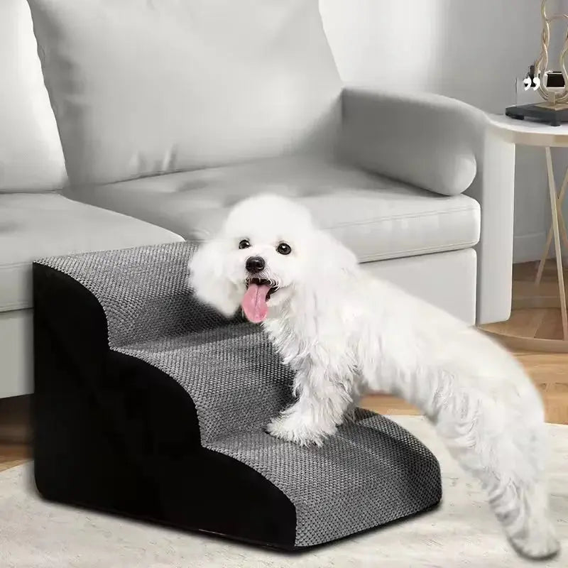 Cozy Memory Foam Dog Stairs — 2 or 3 Steps Stone's Store
