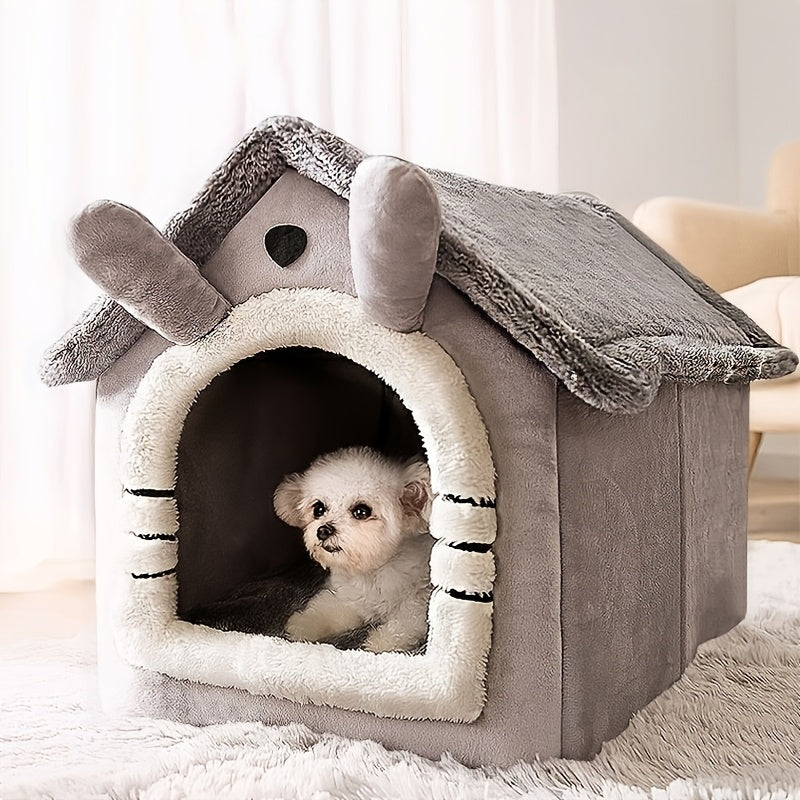 All Season Dog House Style Bed Removable Washable Pet Bed