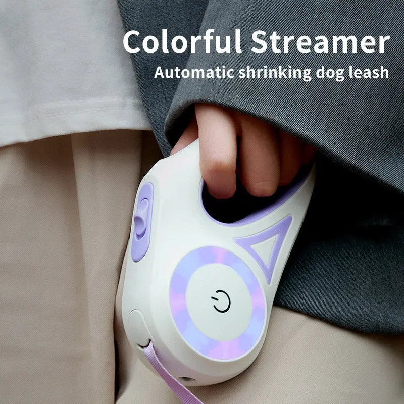 Retractable Dog Leash with One-Button Brake – 3m & 5m Automatic Extendable Pet Traction Rope with Optional Collar mzon store