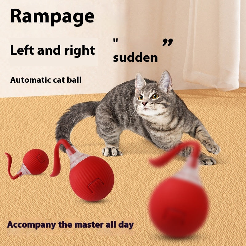 Interactive Cat Toy Ball – Auto Rolling, Motion-Activated & Chirping Cat Teaser for High-Energy Cats