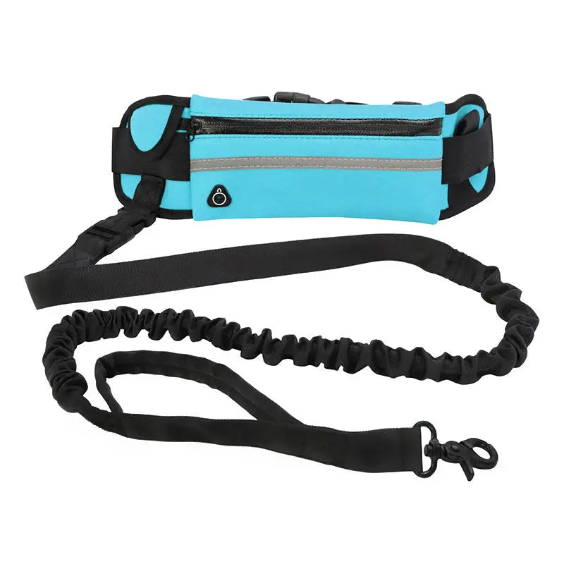Hands Free Dog Leash Pet Walking And Training Belt With Shock Absorbing Bungee Leash For Up To 180lbs Large Dogs Phone Pocket And Water Bottle Holder mzon store