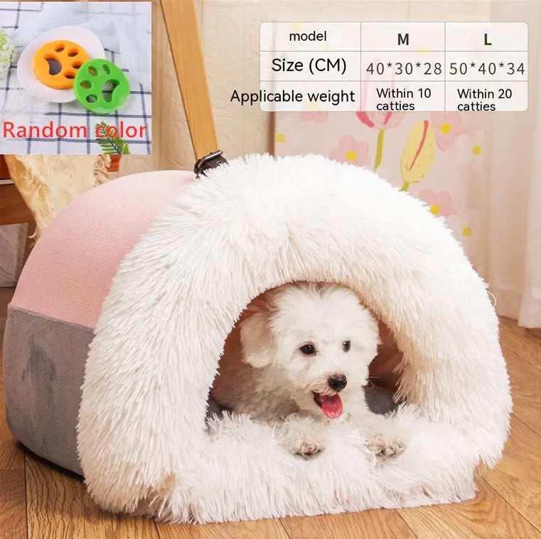 New Splice Portable Pet Nest Portable Autumn And Winter Warm Dog Nest Moisture-proof Long Fur Cat Nest Cross Border Pet Nest mzon store