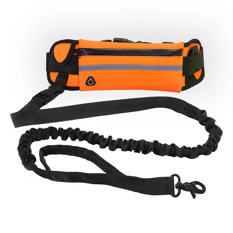 Hands Free Dog Leash Pet Walking And Training Belt With Shock Absorbing Bungee Leash For Up To 180lbs Large Dogs Phone Pocket And Water Bottle Holder mzon store