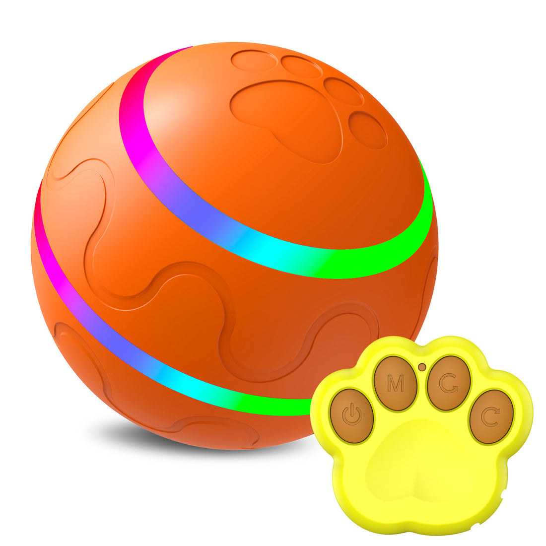 Automatic Interactive Cat Ball Toy – USB Rechargeable Self-Rotating Smart Ball with Crazy Mode (Remote Control Option)
