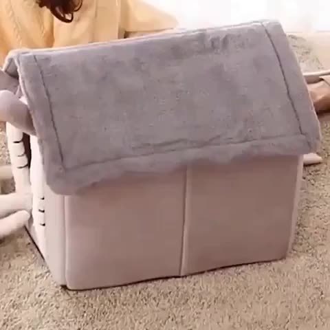 All Season Dog House Style Bed Removable Washable Pet Bed