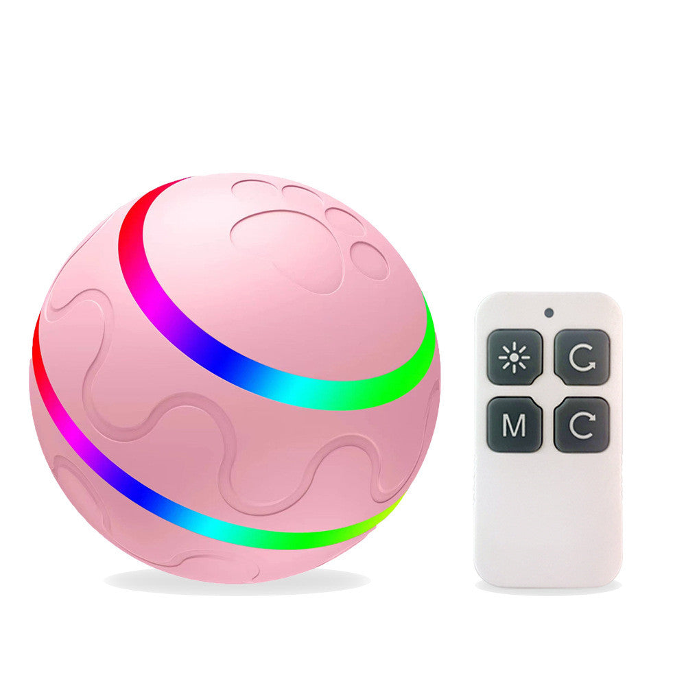 Automatic Interactive Cat Ball Toy – USB Rechargeable Self-Rotating Smart Ball with Crazy Mode (Remote Control Option)