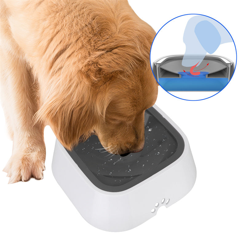 1.5L Floating Dog & Cat Water Bowl – Anti-Overflow Slow Water Feeder with Splash-Proof Design (Travel & Home Use)