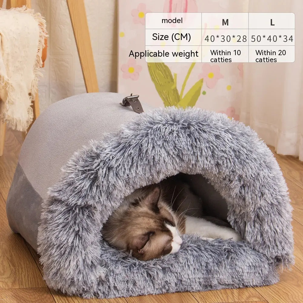 New Splice Portable Pet Nest Portable Autumn And Winter Warm Dog Nest Moisture-proof Long Fur Cat Nest Cross Border Pet Nest mzon store