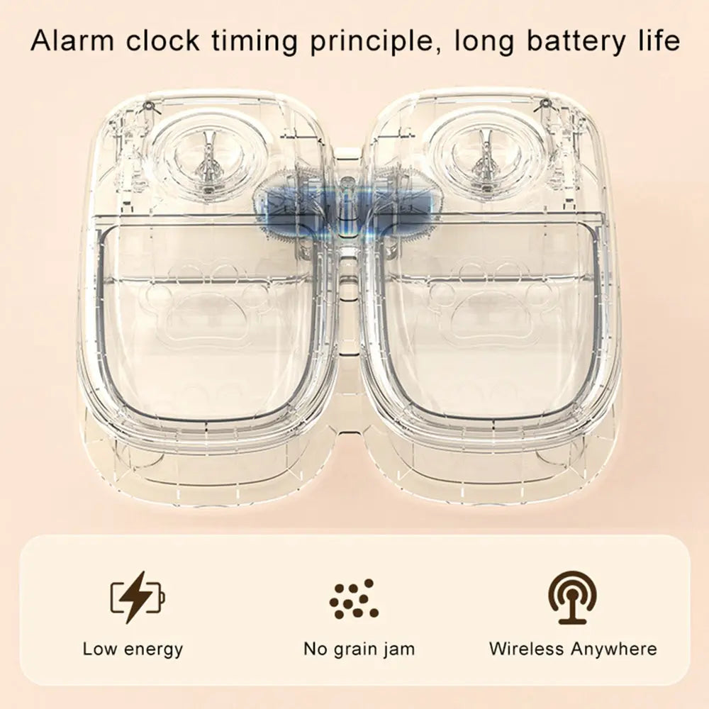 Automatic Pet Feeder Smart Food Dispenser For Cats Dogs Timer Stainless Steel Bowl Auto Dog Cat Pet Feeding Pets Supplies mzon store